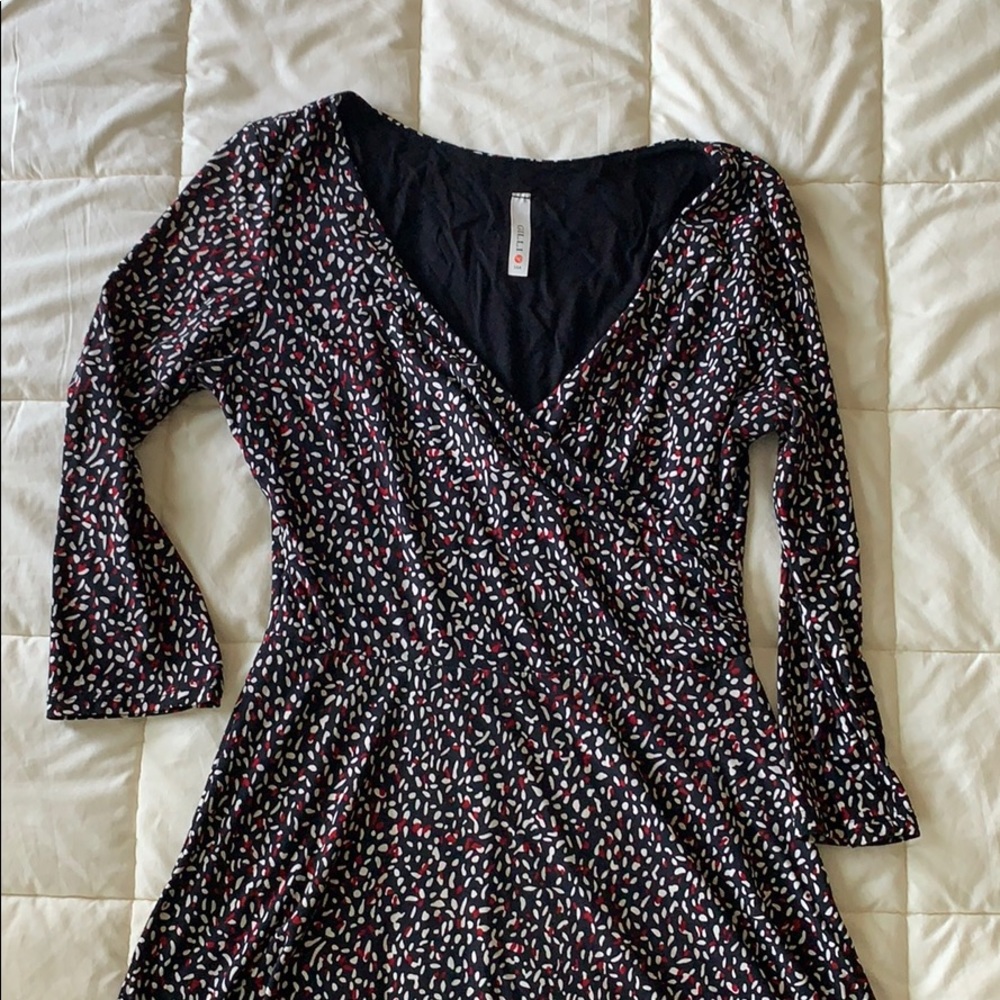 ModCloth faux wrap 3/4 sleeve dress